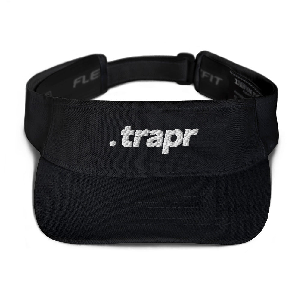"Trapr Classic White Font" Visor | trapr clothing | trap & streetwear shop