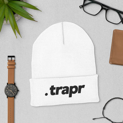 "Trapr Classic Black Font" Cuffed Beanie | trapr clothing | trap & streetwear shop