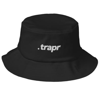 "Trapr Classic White Font" Bucket Hat | trapr clothing | trap & streetwear shop