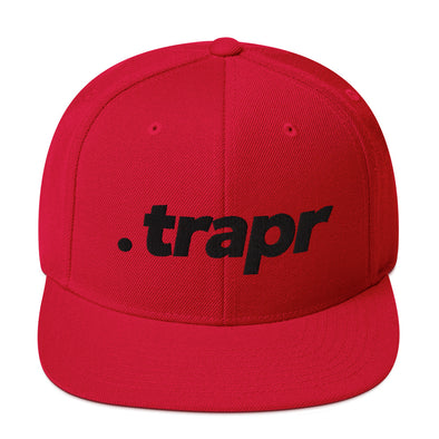 "Trapr Classic Black Font" Snapback Hat | trapr clothing | trap & streetwear shop