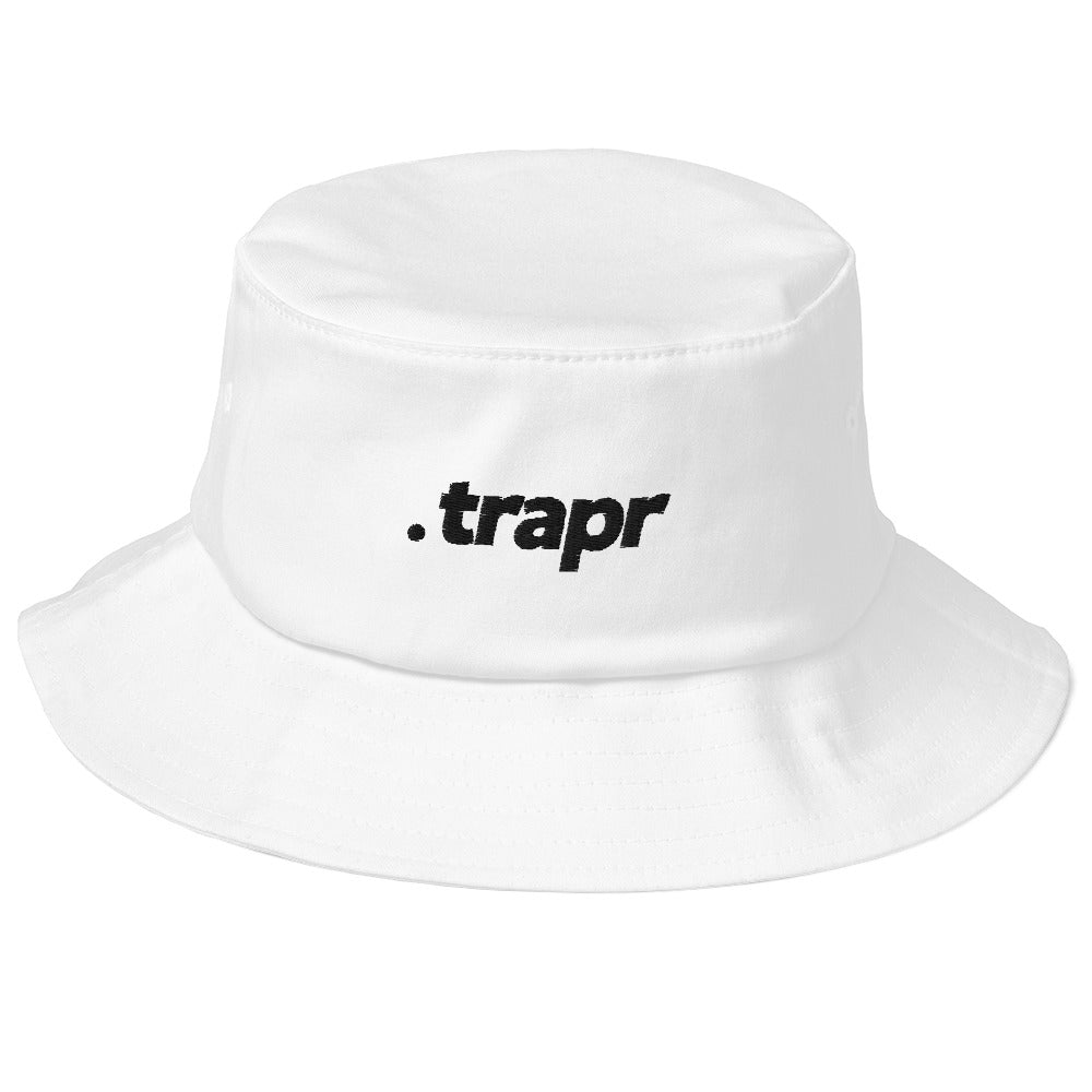 "Trapr Classic White Font" Bucket Hat | trapr clothing | trap & streetwear shop